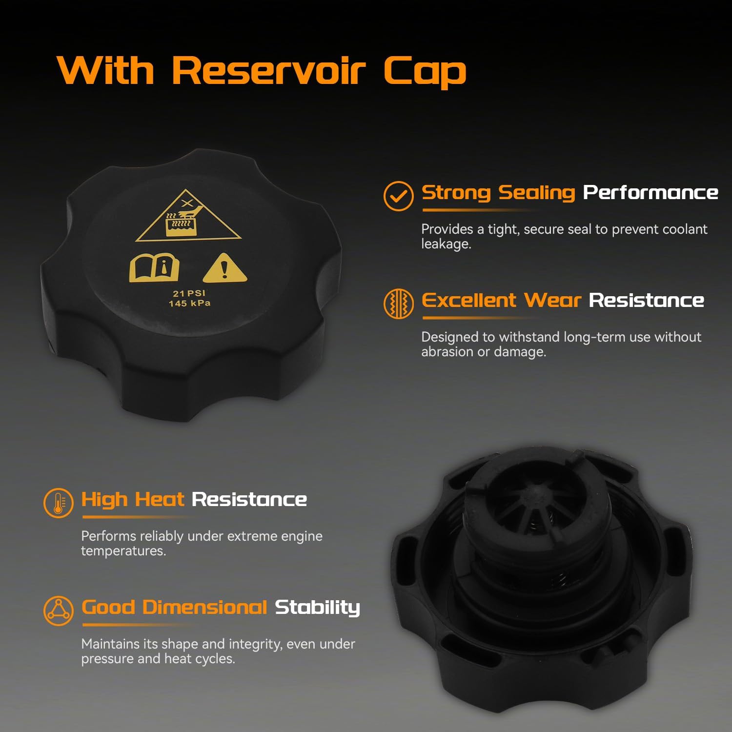 Coolant Fluid Overflow Bottle Tank Reservoir Compatible with 2013-2018 Ram 2500 3500 4500 5500