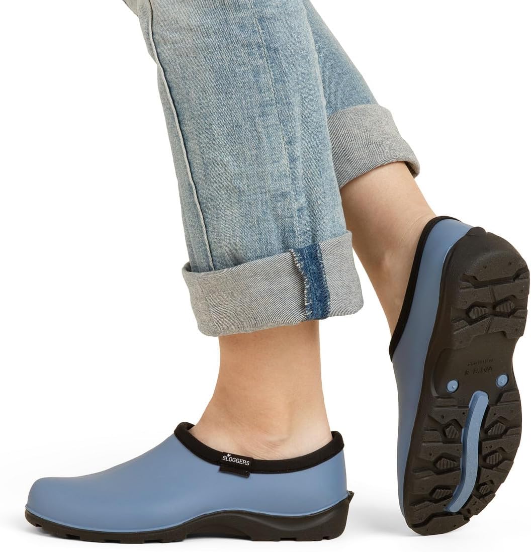 Sloggers ProLite Women’s Garden & Work Slip-On Shoes – 25% Lighter Waterproof Comfort Clogs with All-Day Insoles, UV Protection, Arch Support & Deep-Lug Traction – Made in USA with US & Imported Parts