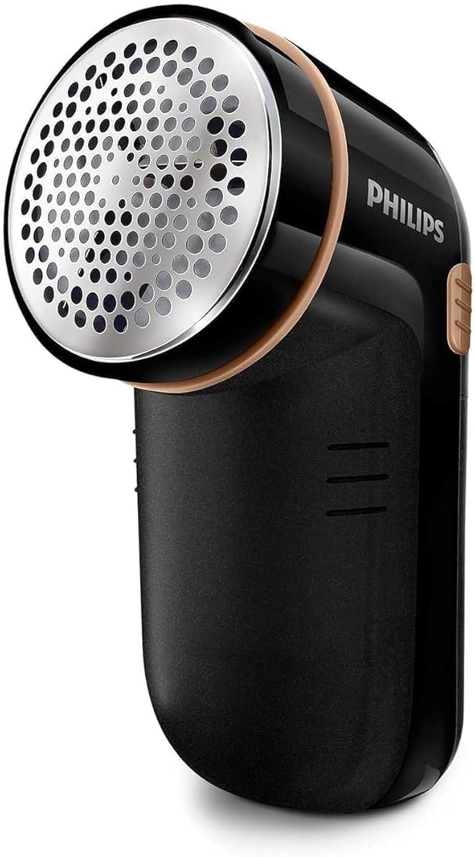 Philips Fabric Shaver – Fast Pill Removal, 8800 RPM, Large Blade Surface, 3 Mesh Hole Sizes, Safe on All Fabrics, Easy Clean Container, 2 AA Batteries, Compact Design (GC026/80)