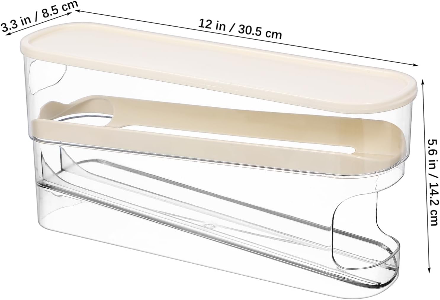 Alipis Automatic Rolling Egg Organizer for Refrigerator Egg Storage Box Lid for Fridge Kitchen Storage for Home