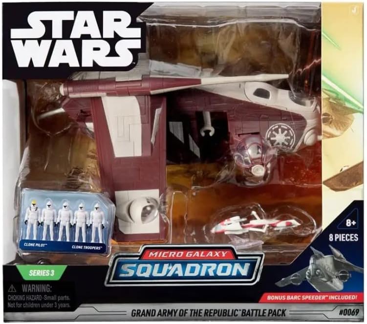 Miniatura 2 de Star Wars Micro Galaxy Deluxe - Juego de vehículos y figuras de nave espacial de 7 pulgadas (Bonus Micro Mystery Boxes) (paquete de batalla del Gran