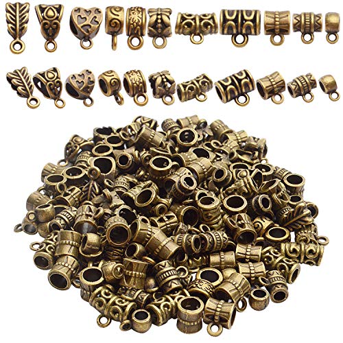 Tibetan Mixed Bail Beads Connectors - 100 Gram Metal Tube