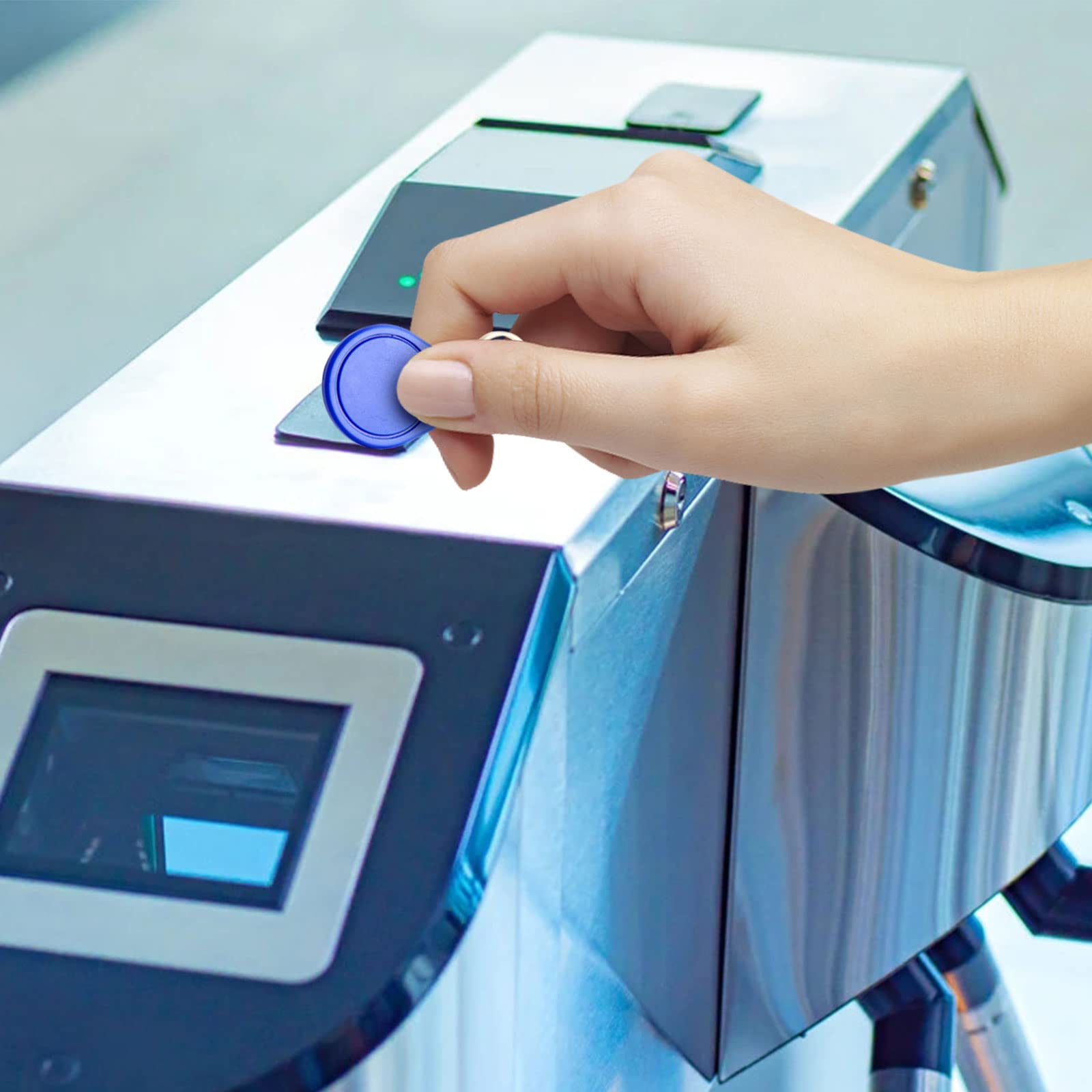 Tarjeta de llave IC RFID proximidad azul 13,56 MHz UID solo lectura llavero Control de acceso