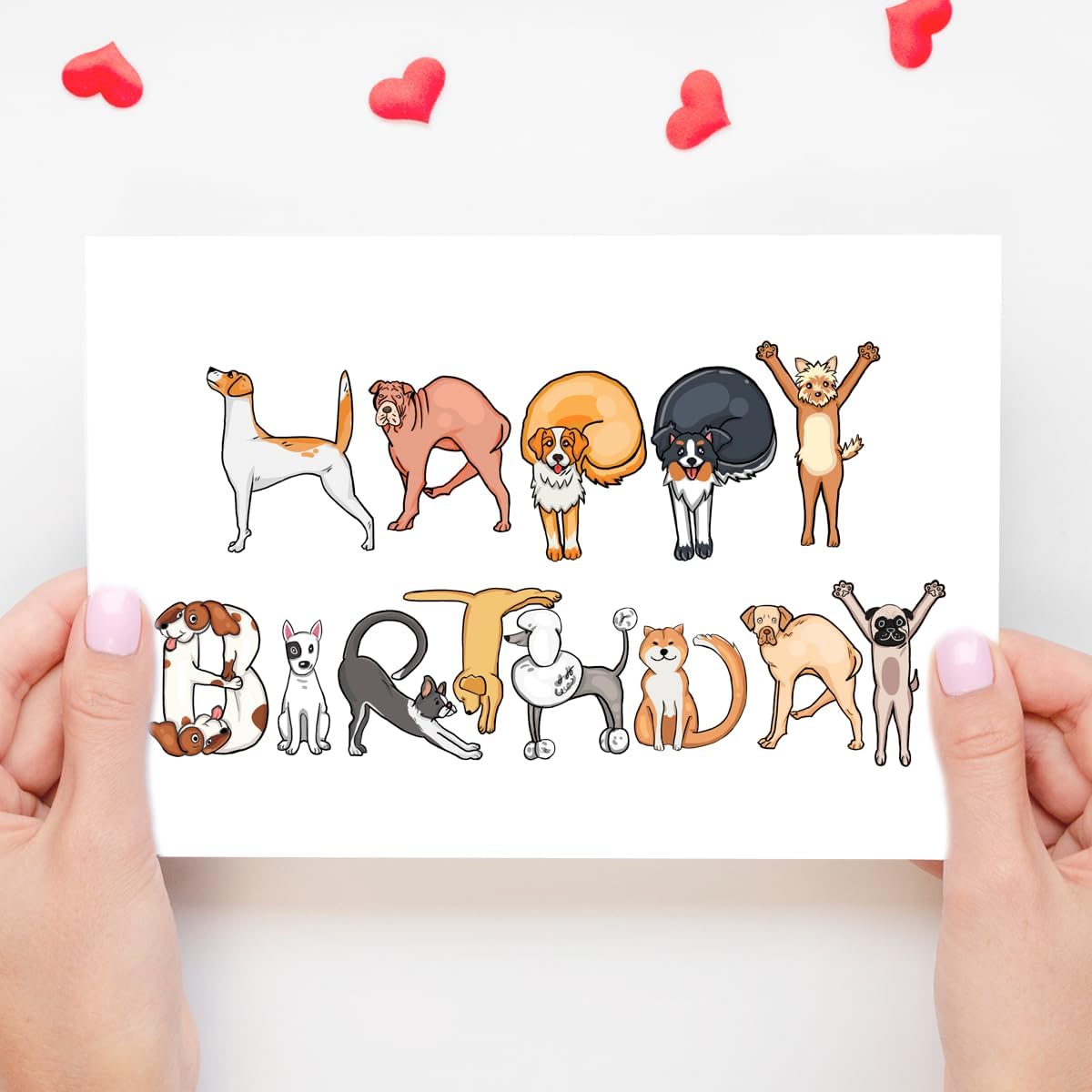 Lovely Happy Birthday Card Gift for Dog Lover, Cute Dogs Birthday Cards Gift for Dad Mom Brother Sister Men Women Dogs Owner - Image 2