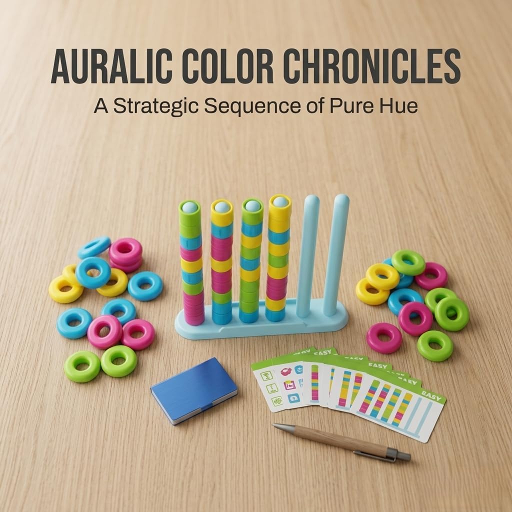 Color Stack Challenge Game-Fast-Paced Color Match Stacking Board Game Quick Thinking Head-to-Head Party Game for Family Game Night Travel-Friendly Competition Set for 2-4 Players (1)