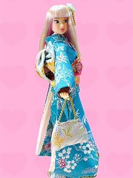 momoko　着物　振袖　⑤ クール系 青/黒 牡丹柄 目立つ 派手 豪華 カッコいい振袖 モード