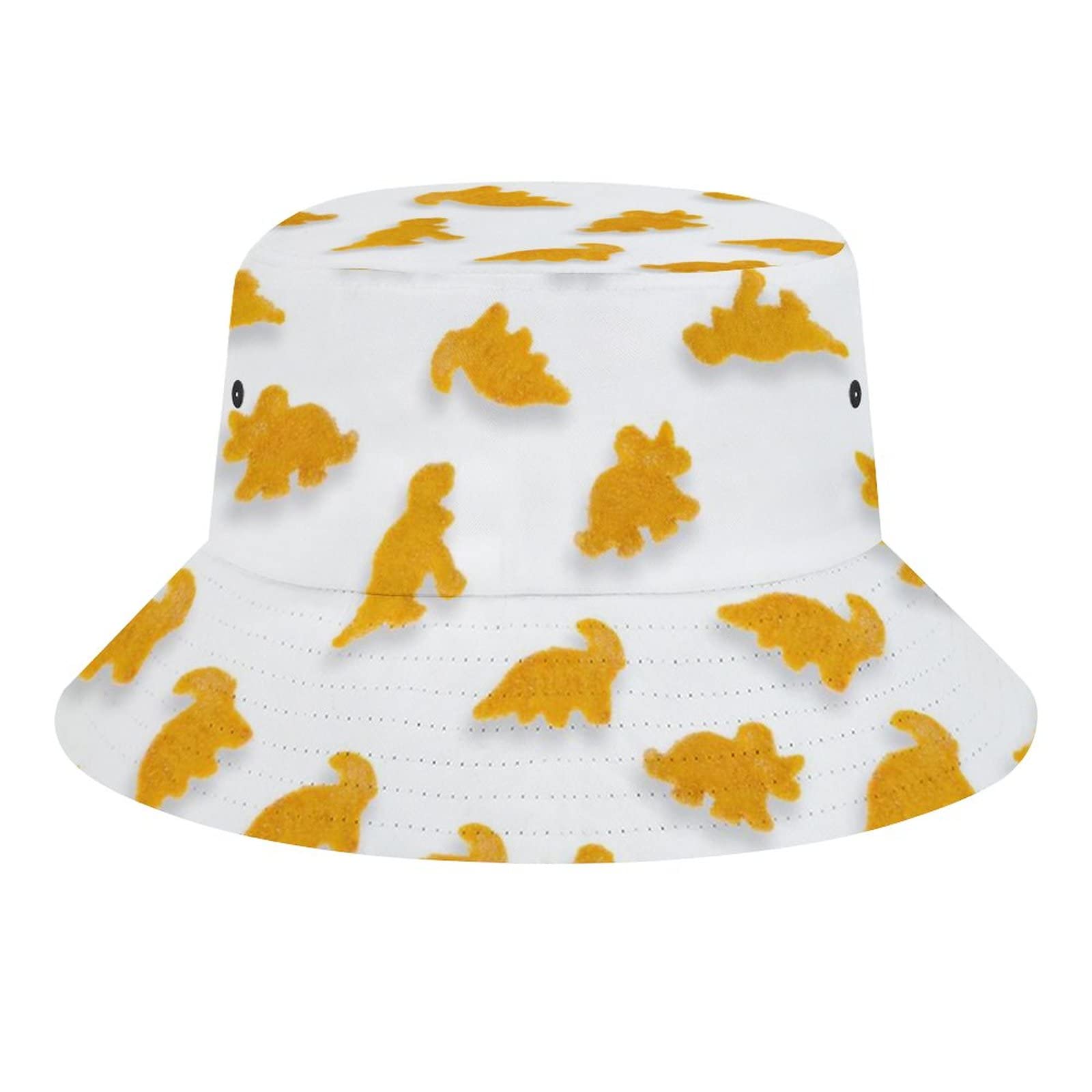 Animal Fried Chicken Nuggets Funny Bucket Hat for Women Men Unisex Cotton Wide Brim Sun Hat Outdoor Travel Hiking Beach Cap