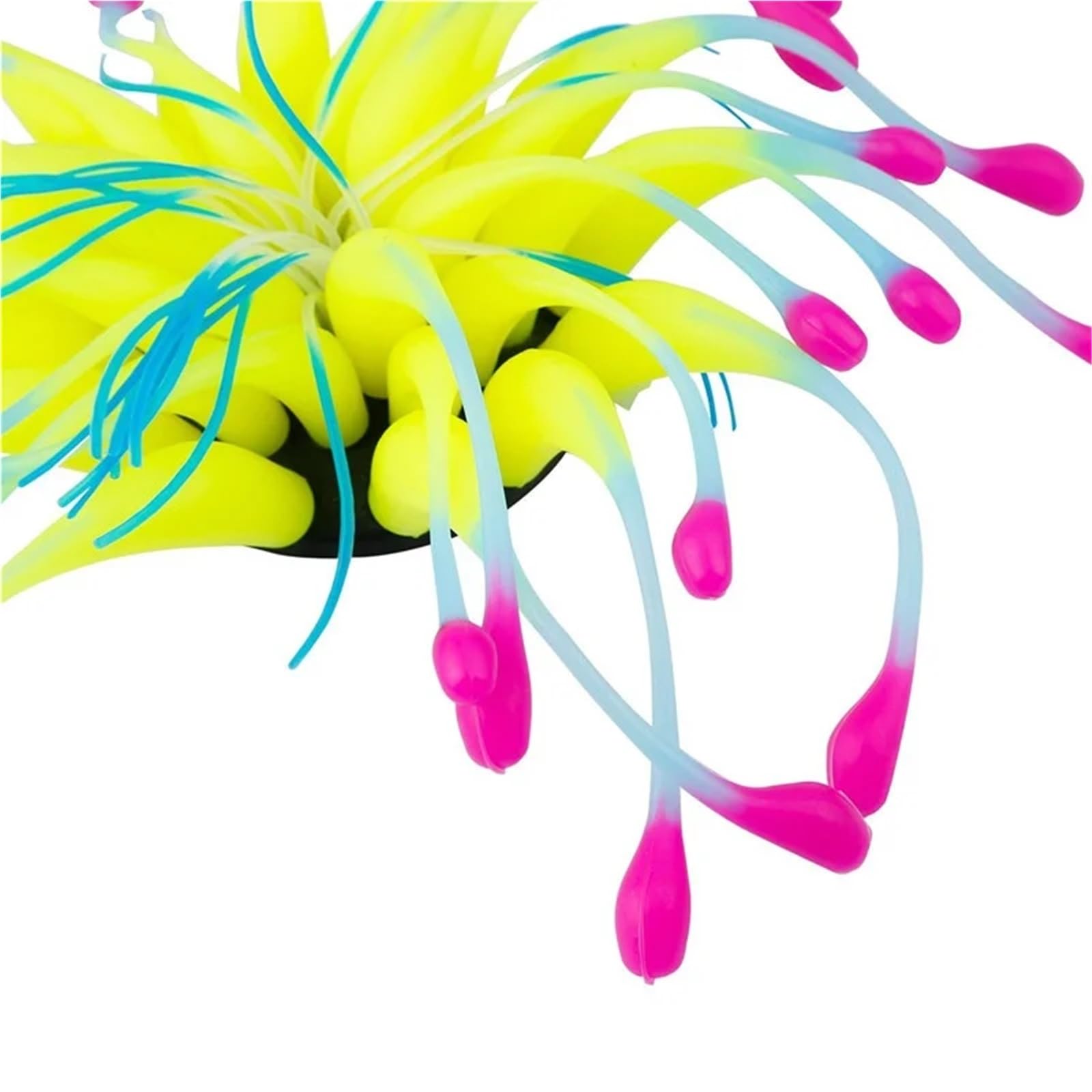 Plantas Artificiales Acuario Simulación de Coral Artificial Brillante for Acuario, Decoraciones Brillantes, Adornos de Plantas de Algas Marinas(Style 1 - Yellow)