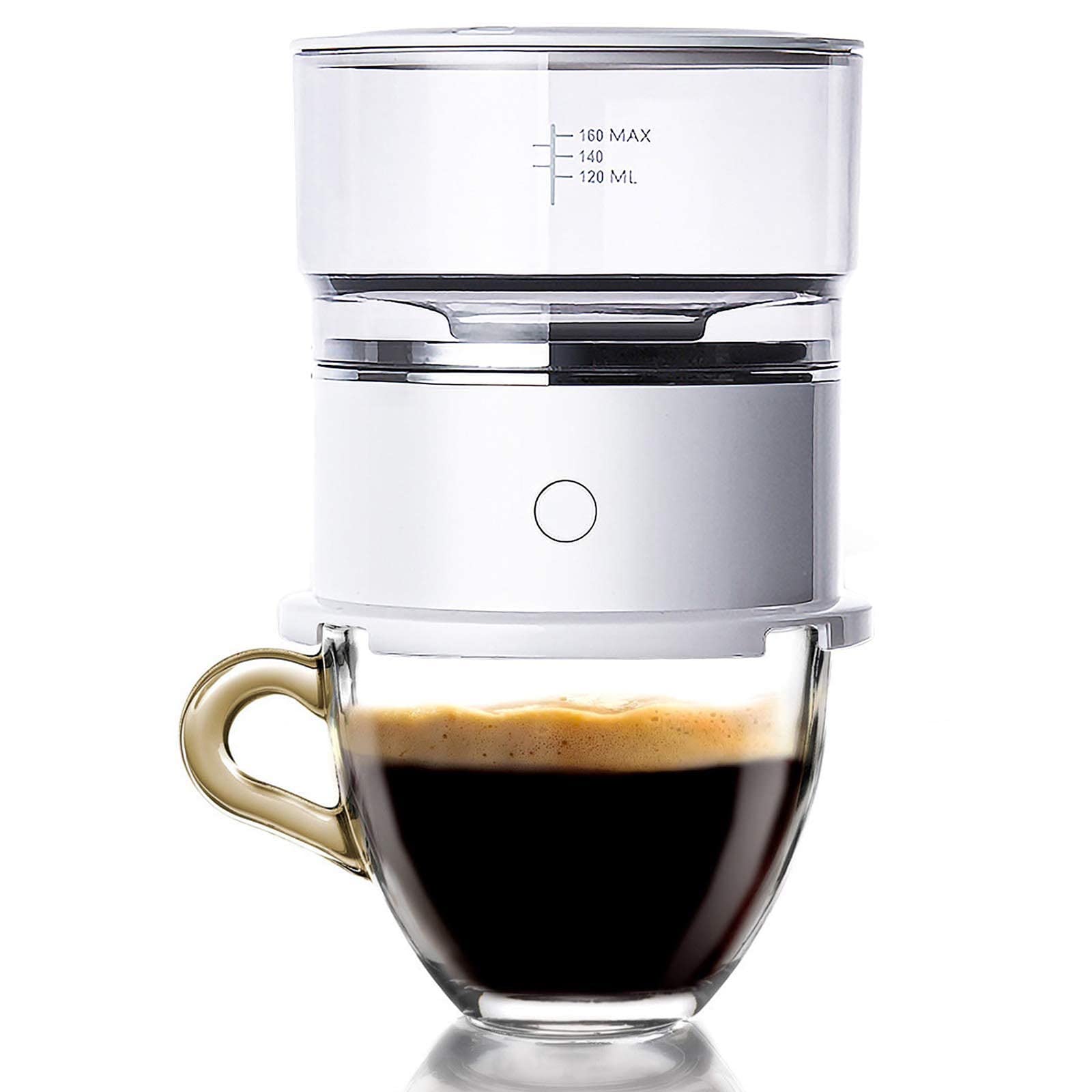 Portable Coffee Maker, Personal Mini Single Serve Cup Coffee Hand Machine Brewer, Automatic Rotating Coffee Dripper for Indoor and Outdoor Use
