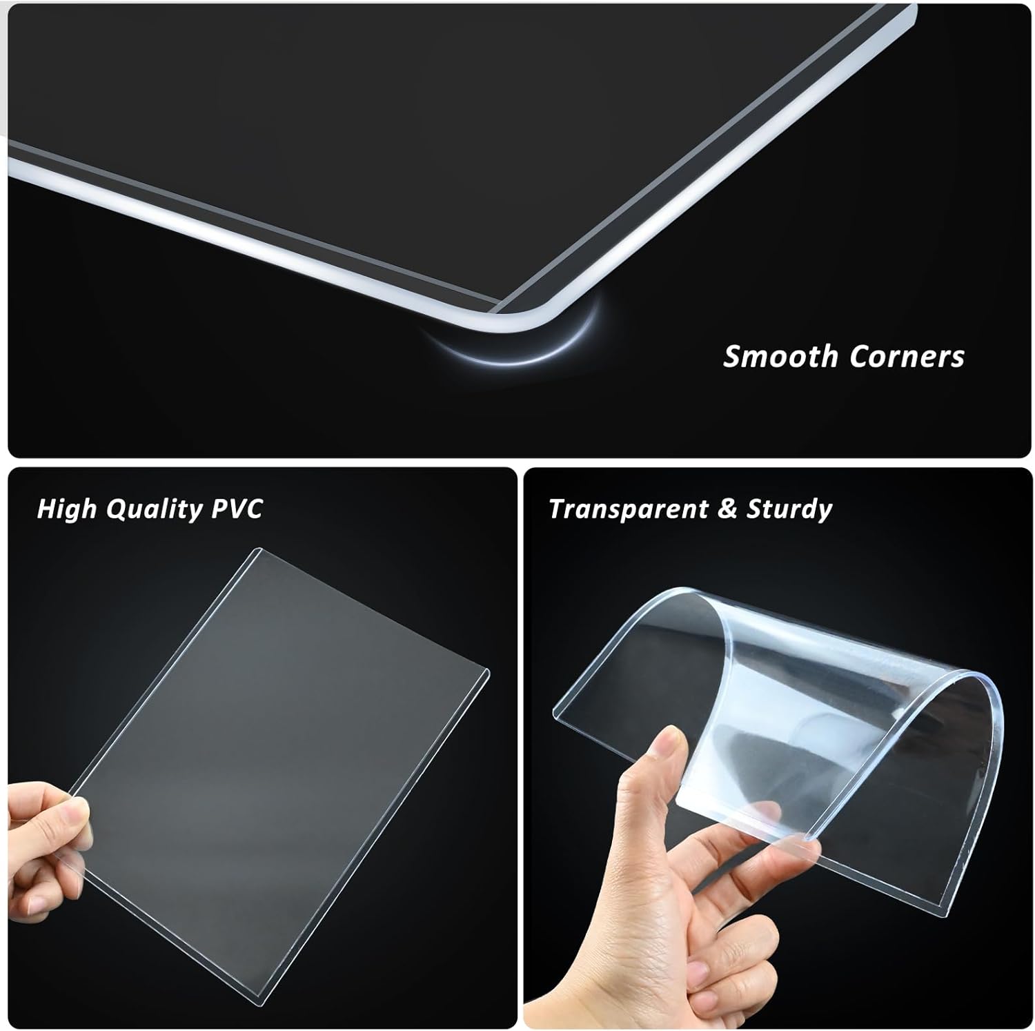 30 Pack Rigid Print Protectors 5" x 7" Clear Photo Protectors Hard Plastic Photo Sleeves Top Loading Card Plastic Sleeves