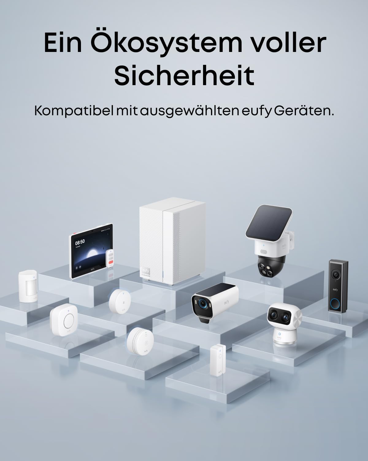 eufy Notfallknopf E10, wetterfest für alle Einsatzbereiche, langlebige Batterie, vielseitige Trage- und Befestigungsmöglichkeiten, erfordert eine EU-Version von HomeBase 2, 3, Mini oder Pro