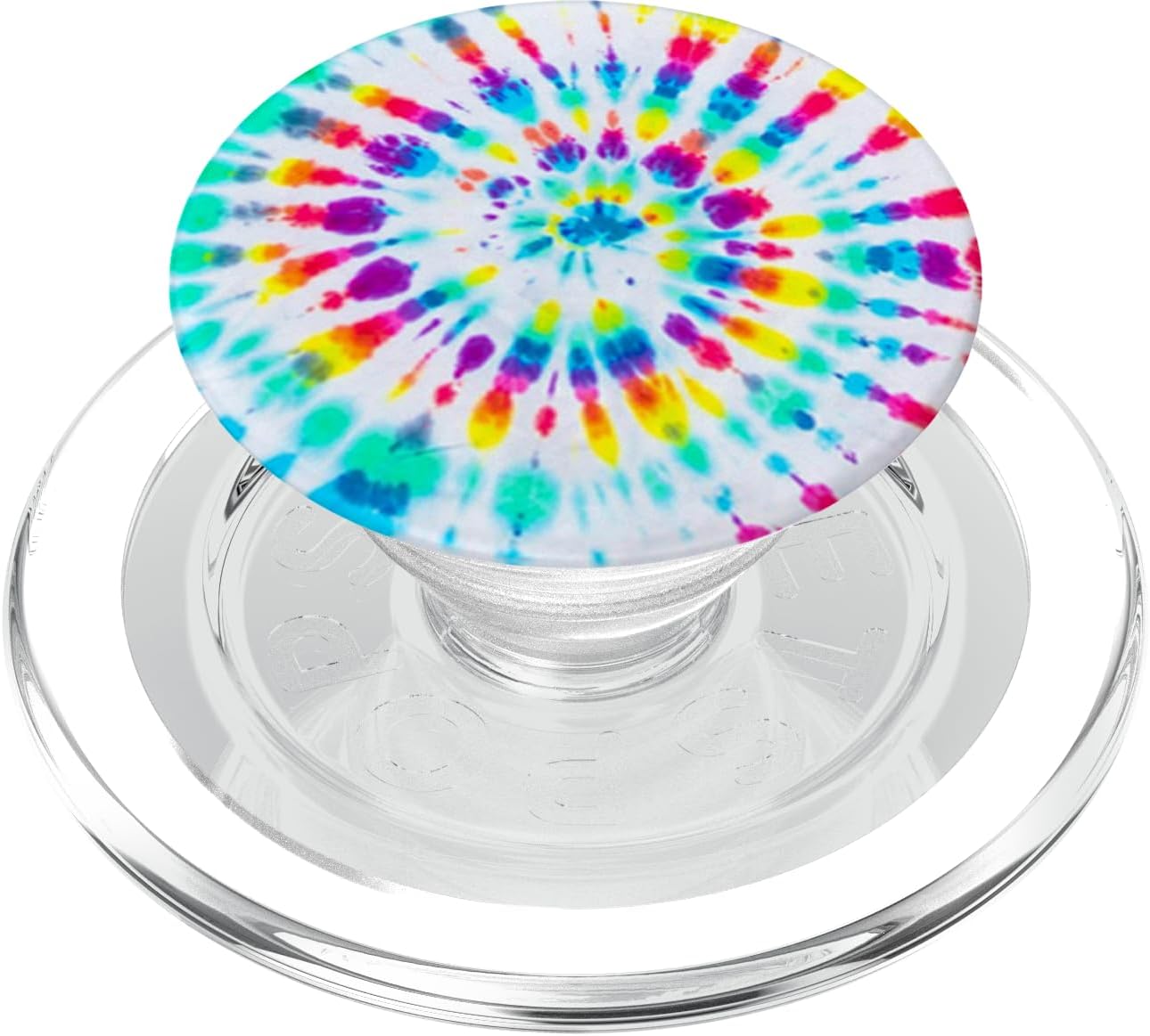 Cool Tie Dye Rainbow White Swirl Design Colorful Pattern PopSockets PopWallet for MagSafe