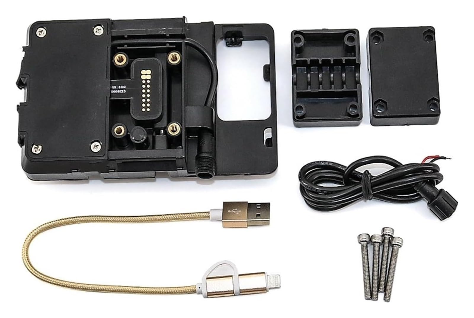 Manillar USB para Motocicleta para Tracer -700 para 7 GT 2016-2022 GPS TELÉFONO Soporte Placa Navegación Parabrisas Adaptador Motocicleta(Phone Holder)