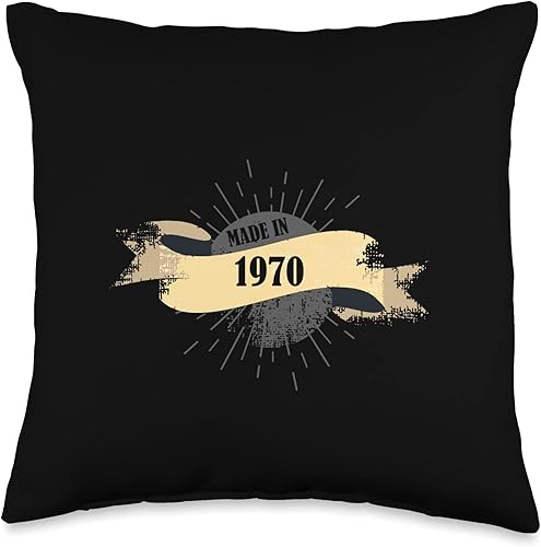 Made in 1970 Birthday Gift 53 years Retro 53th birthday Throw Pillow