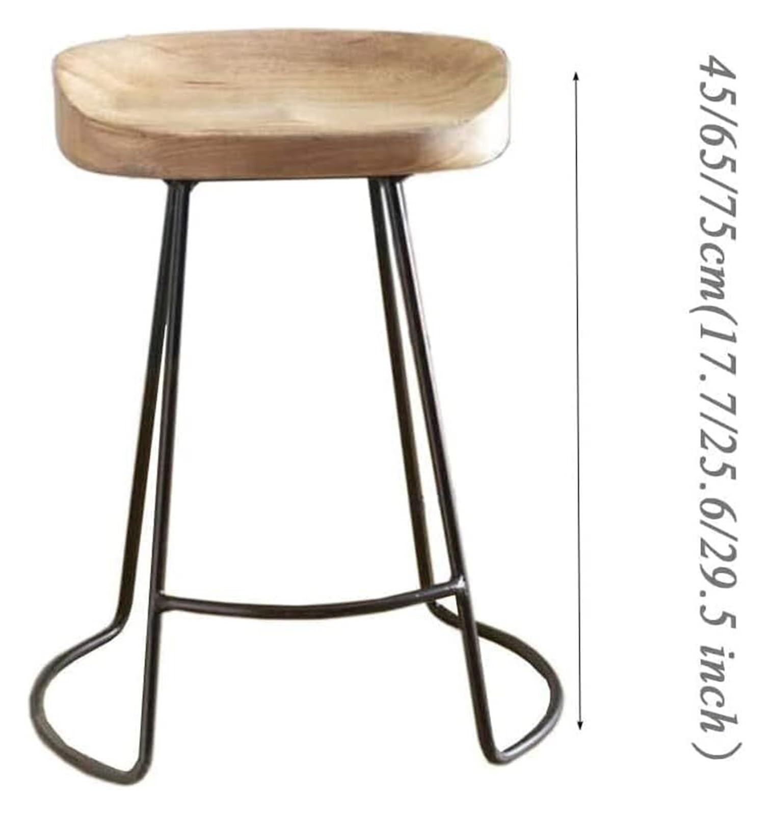 Amazon｜カウンターチェア バースツール2個セット、レトロな木製