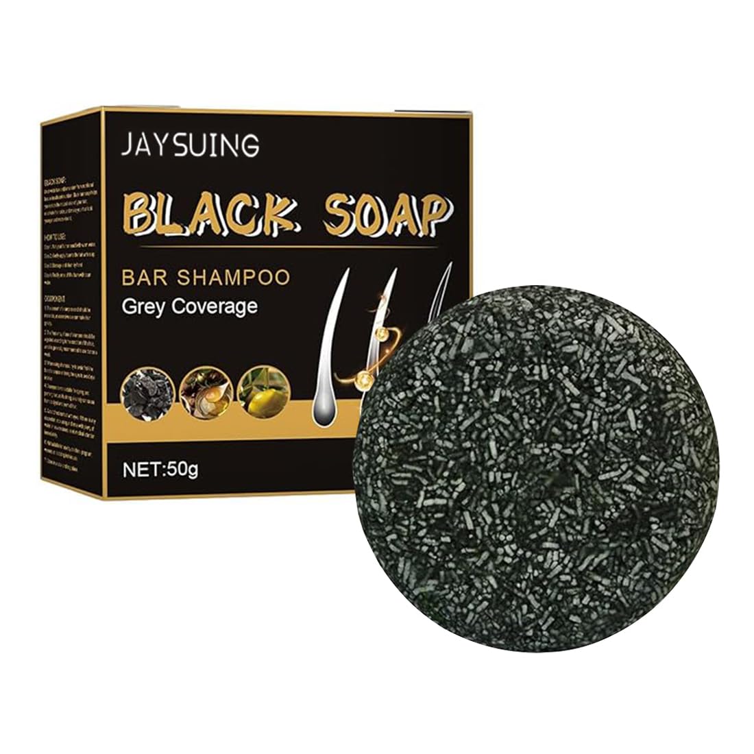 SEED VANAM® Black Hair Soap | Natural Herbal Hair Darkening Shampoo Bar | Anti-Hair Fall & Anti-Dandruff Soap for Men & Women | Hair Growth, Strength & Shine | Men & Women | 50GM-image-17