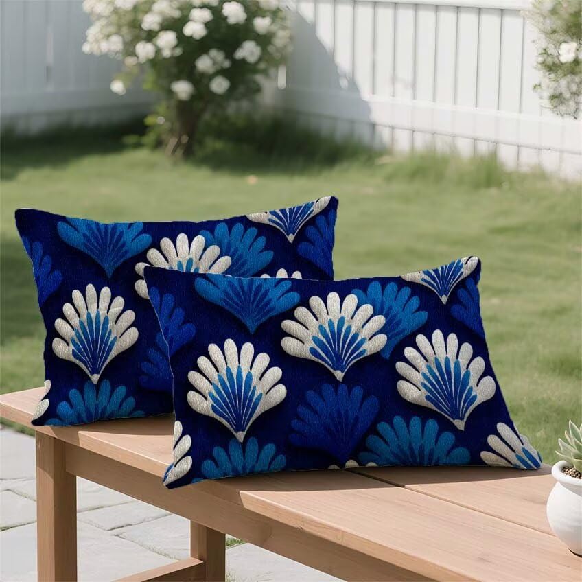 Housse de coussin 50x90cm lin impermeable avec impression double face durable