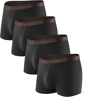 Sponsored Ad – DAVID ARCHY Mens Bamboo Ultra-Breathable Underwear Soft Boxer Briefs Trunks for Men Boxer Homme Trunks 4 Pack