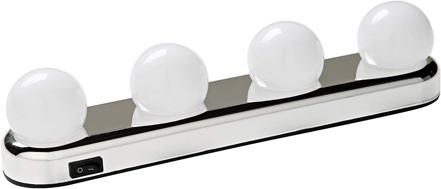 Invero Hollywood Mirror LED Light Bulbs - Cordless & Battery Operated