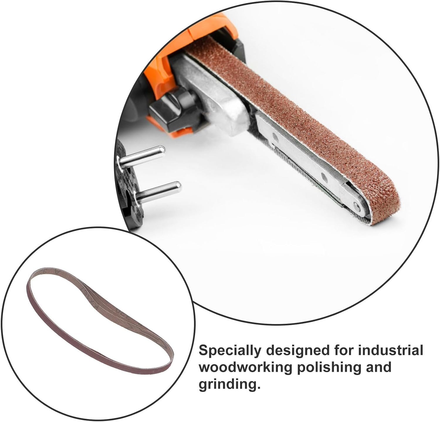 24pcs Sander Replacement Belts: Aluminum Oxide Sanding Strap, Knife Sharpener Belt Work Sharpening for Wood Metal Furniture