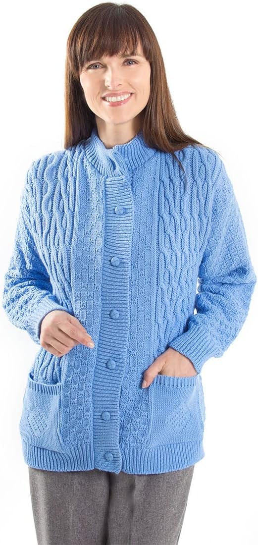 Fashion Friendly Ladies Cardigan Blue Extra Large (22/24)