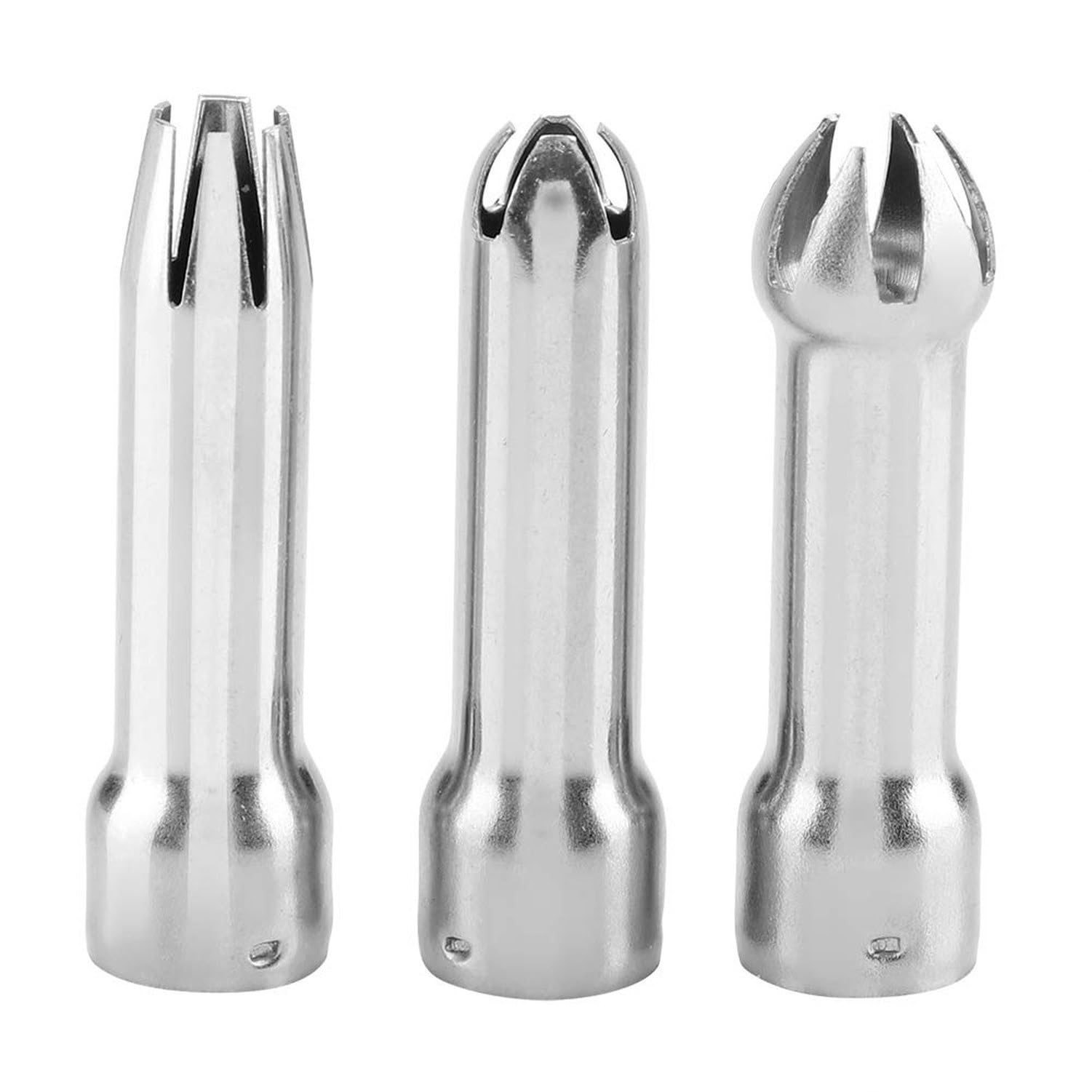 Acciaio Inox Set 3 Ugelli per sac a Poche Decorazione Torte Bake