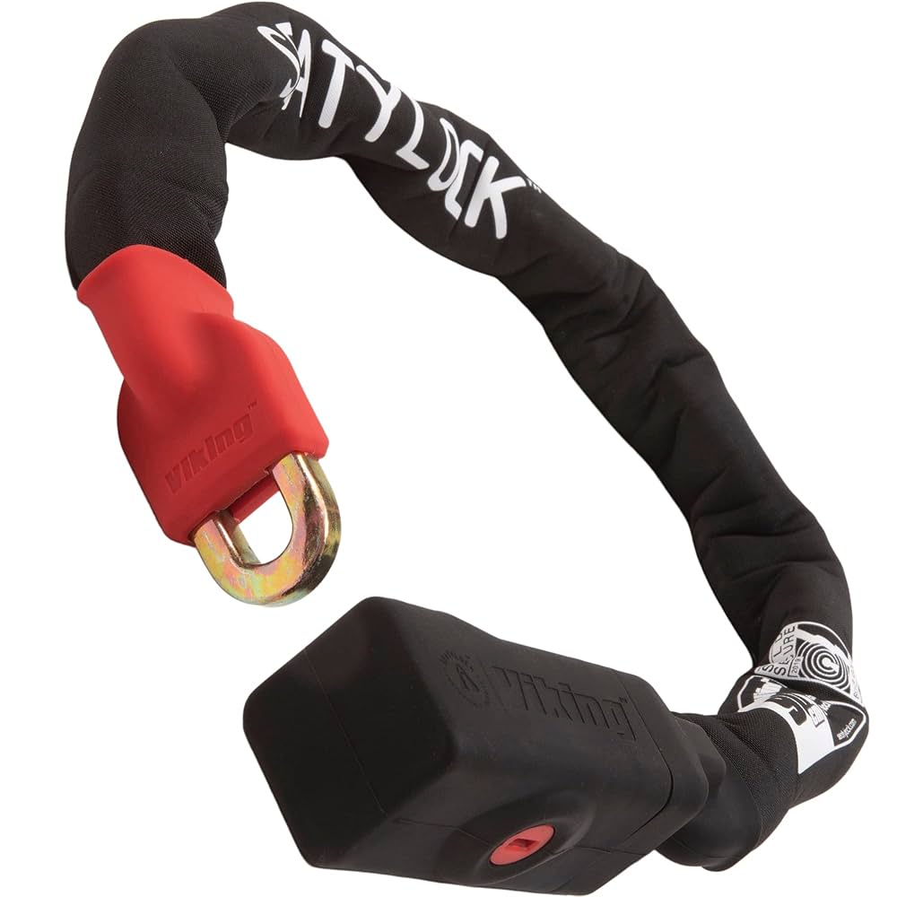 Amazon.co.jp: Seatylock Viking 自転車用ロックチェーン 鍵付き
