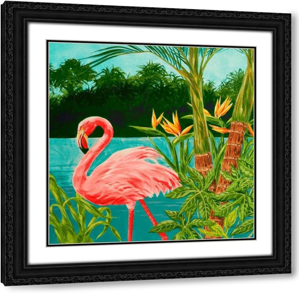 ArtDirect Hot Tropical Flamingo I 15x15 Gallery Wrapped Canvas Museum Art by Baliko, Linda