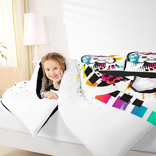 Vista 58 de Juego de ropa de cama de tractor tamaño matrimonial, juego de edredón de camión de equipo, edredón de plumón de excavadora de construcción, juego