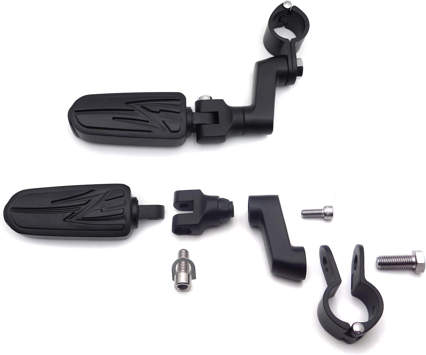 HONGK- 1 1/4" Highway Radical Flame Foot Pegs Clamps Compatible with TRIUMPH VL1500 VL800 VZ800 [B01BN0M71U]