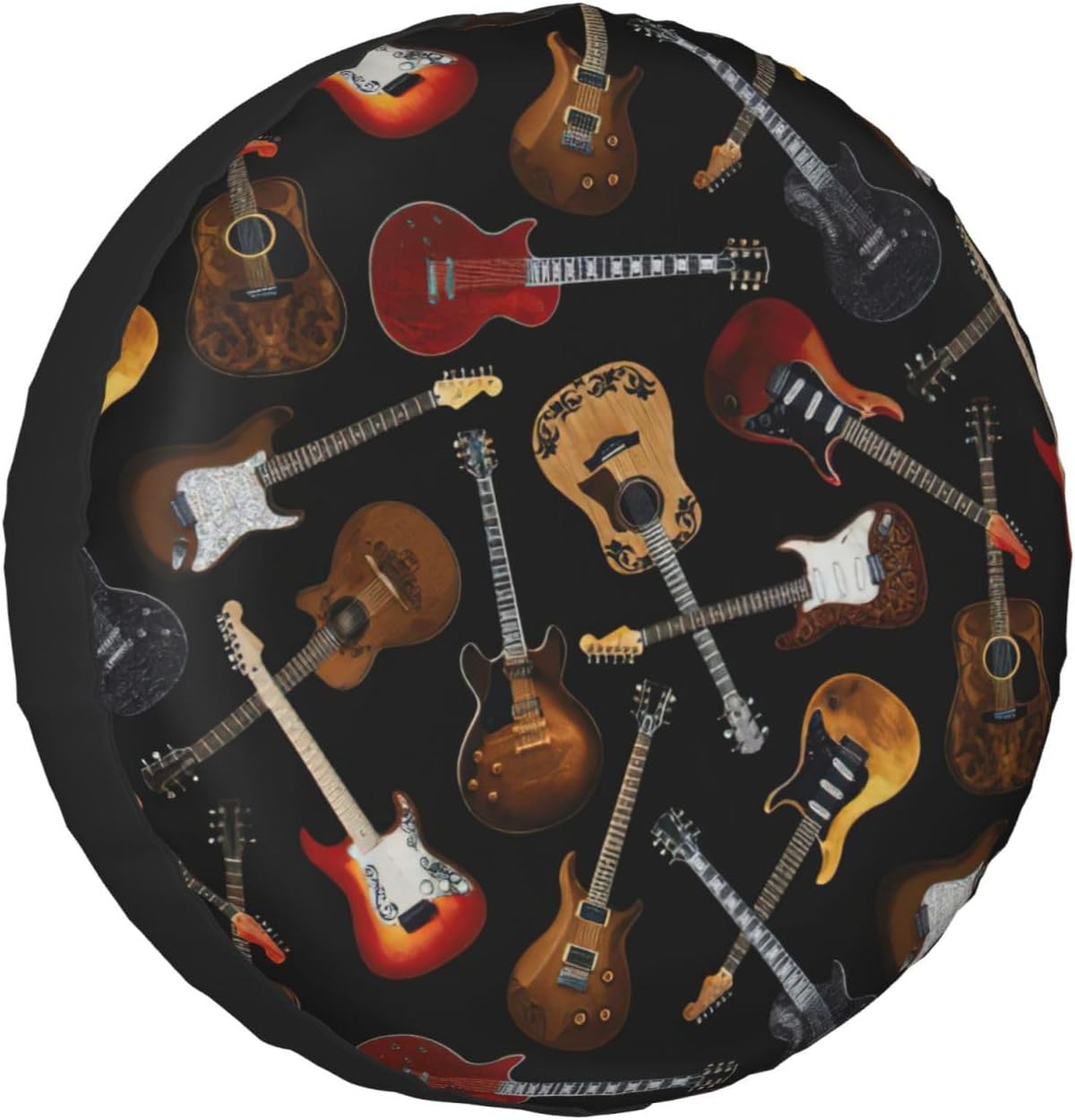 Guitars Print Tire Cover Universal Spare Wheel for Trailer Rv SUV Truck Camper Travel Accessories