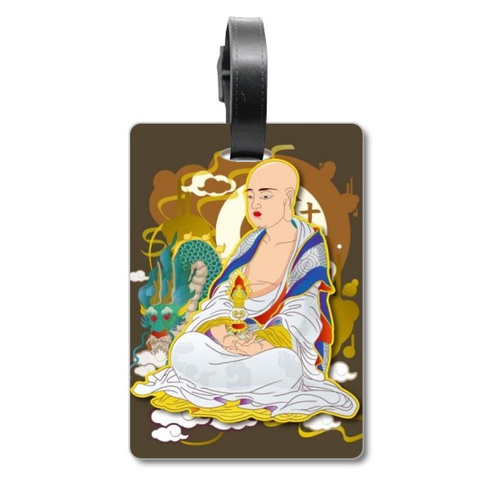 Étiquette bouddhiste Huit Arhats amulette identification religieuse spirituelle