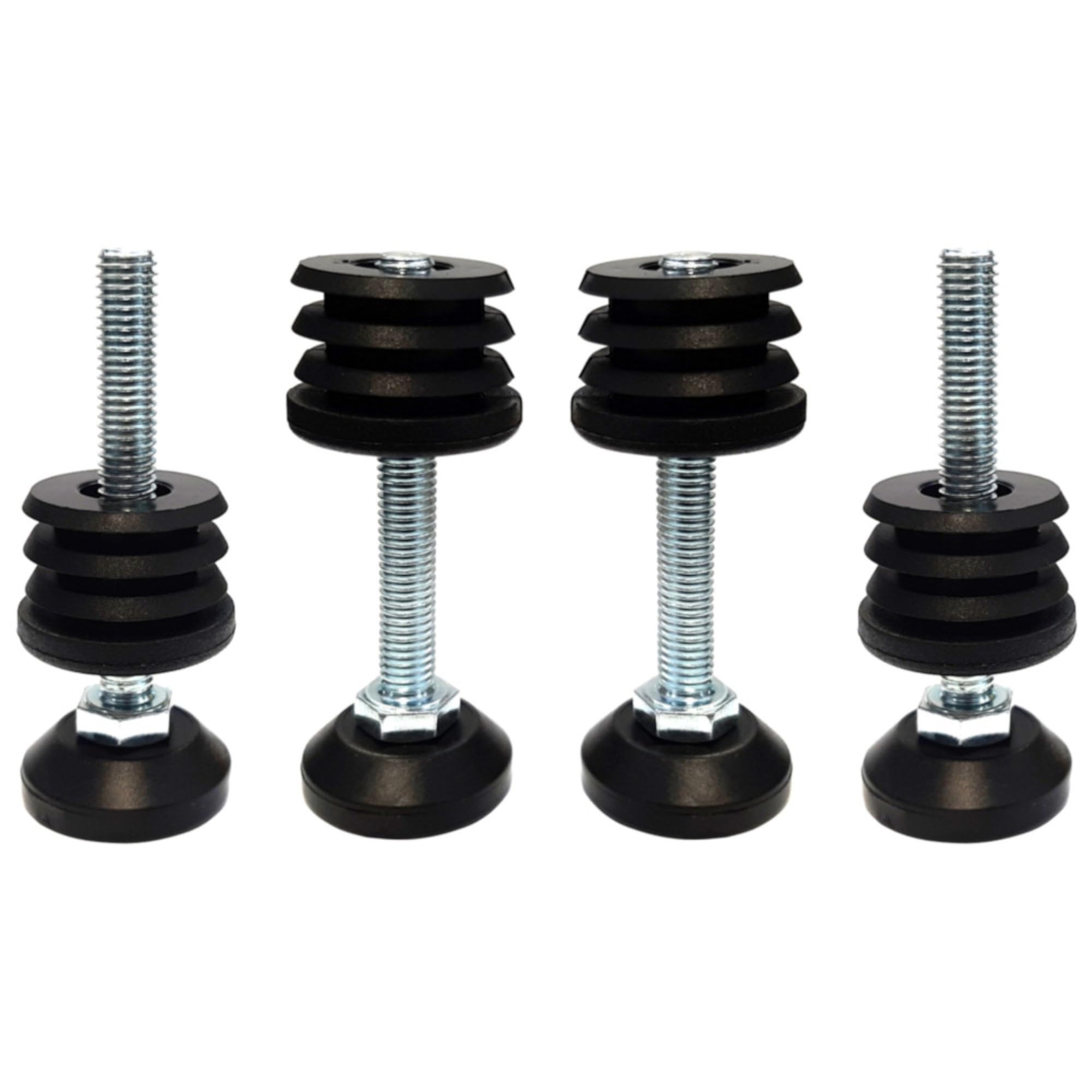 cyclingcolors 4 x Threaded Plugs Round Tube Adjustable Screw Foot Furniture Foot End Cap 32 mm