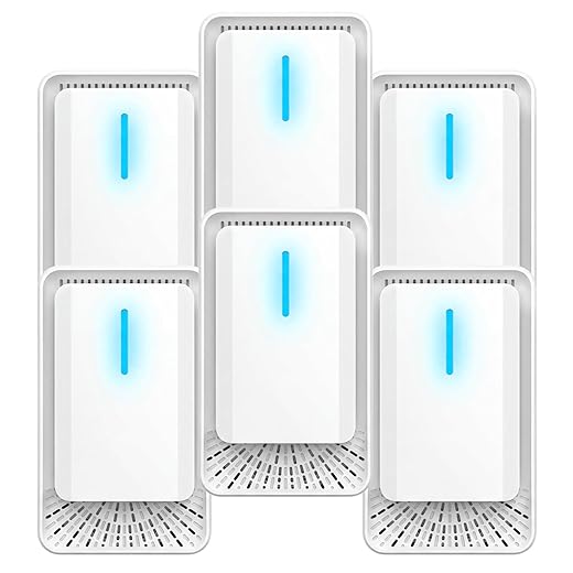 6 Pack Plug In Air Ionizers for Home & Dust Mites,2026 Quiet Air Purifier with Negative Ion Generator,Filterless Air Freshener Cleaner Odor Eliminators for Office Kitchen Pet Odor,Dust,Smoke Smell