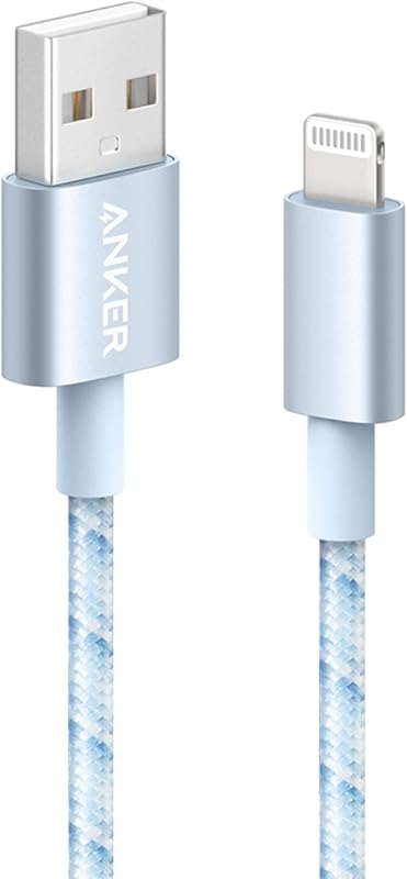 Cable USB A a Lightning, certificado MFi (paquete de 1, 3,3 pies, azul) | Cordón de nailon doble trenzado, para iPhone 14 / 13 / 12 / 11 Pro / 11 / XS Max / XR / 8/7 / 6s Plus y más