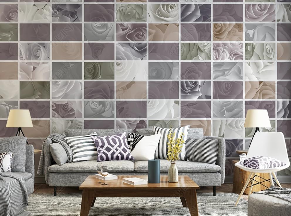 Papier peint intissé fleurs de rose poster mural géant salon 250x175 cm