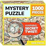 Odd Pieces Mystery Jigsaw Puzzle - 1,000 Pcs With Storytelling Comics and Secret Ending - For Adults & Kids - 19.7'' x 27.6'' Frameable Magic Art (Snack Attack)