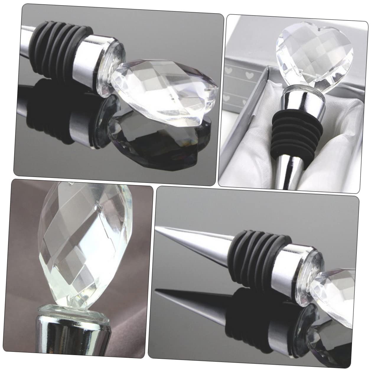 Alipis 6pezzi Tappi Per Bottiglie Vino Alloy Design Unico Forma Per Decorazioni e Regali Matrimonio Resistente e Facile Da