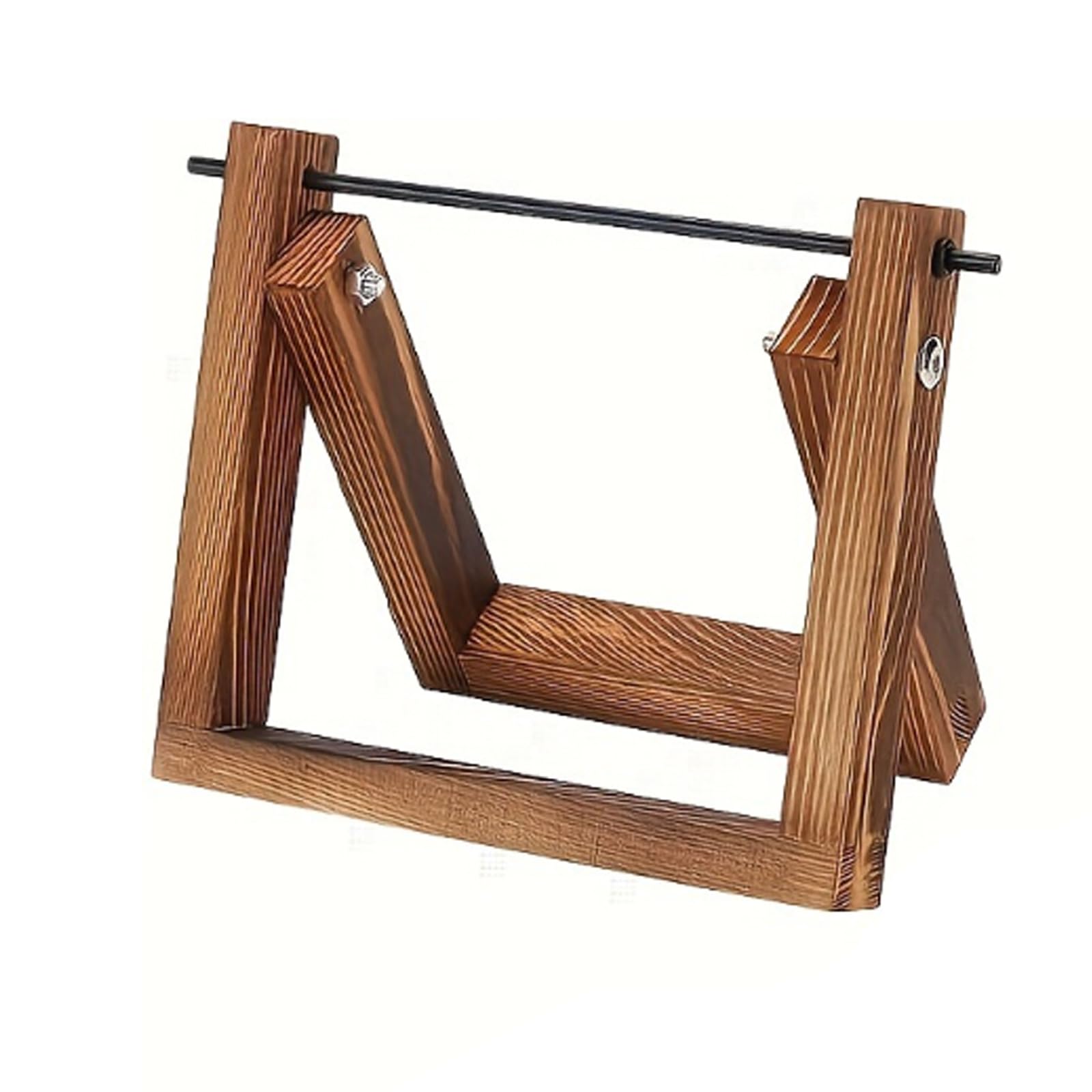Snorvixre Wood Yarn Dispenser 360 Degree Rotating Wooden Yarn Holder Stand Desktop Thread Spool Organiser for Knitting Project Family Craft Organiser