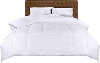 Utopia Bedding Couette 200 x 200 cm, Couette légère avec Rembourrage en Polyester pour 4 Saisons, Microfibre 2 Personnes (Blanc)