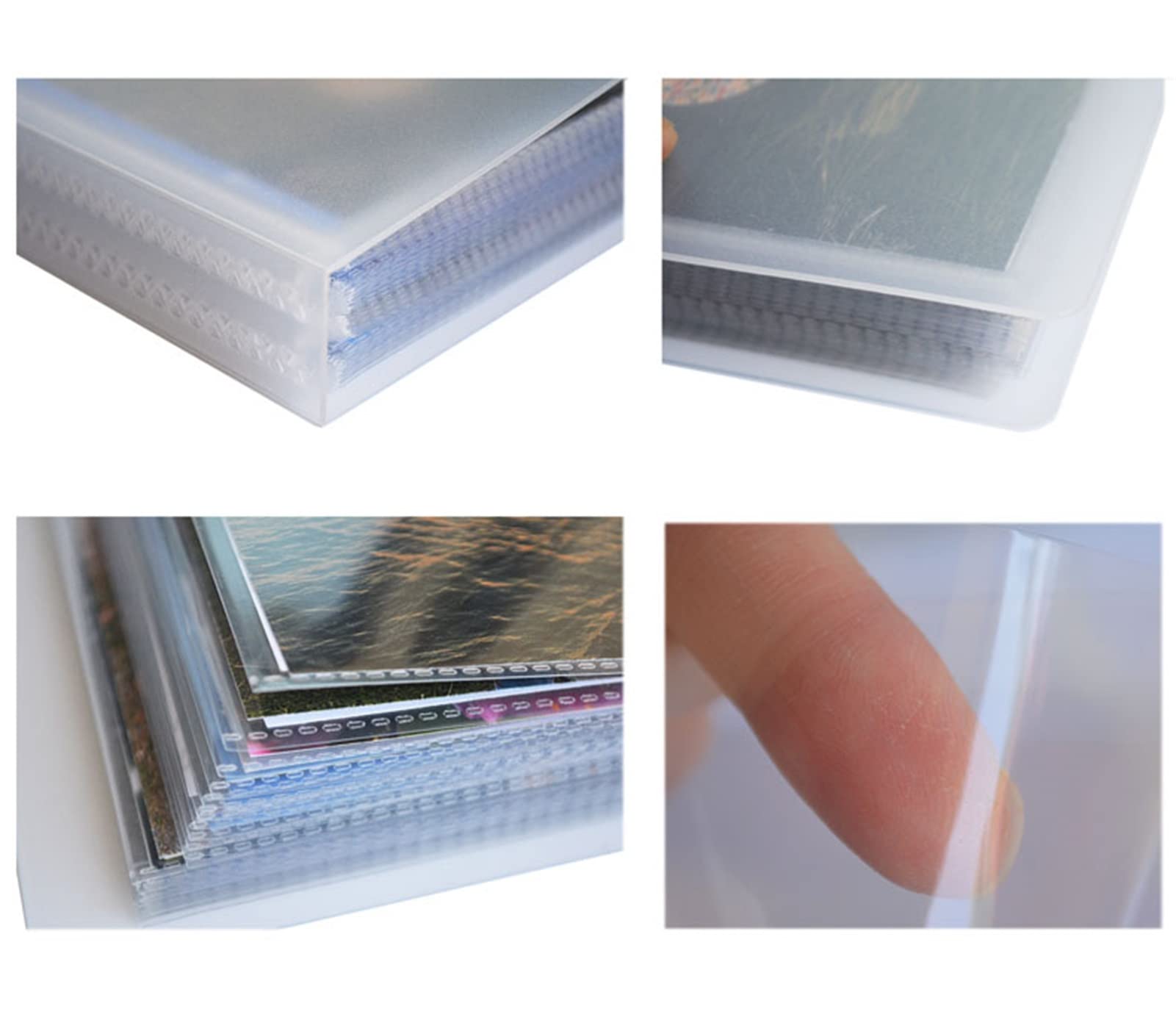 Bodas, Viajes, álbum de Recortes de Fotos de bebés 40 páginas, Transparentes por Ambos Lados, Pueden Contener 80 Fotos, for Aniversario de Bodas Familiar(5 Inches)