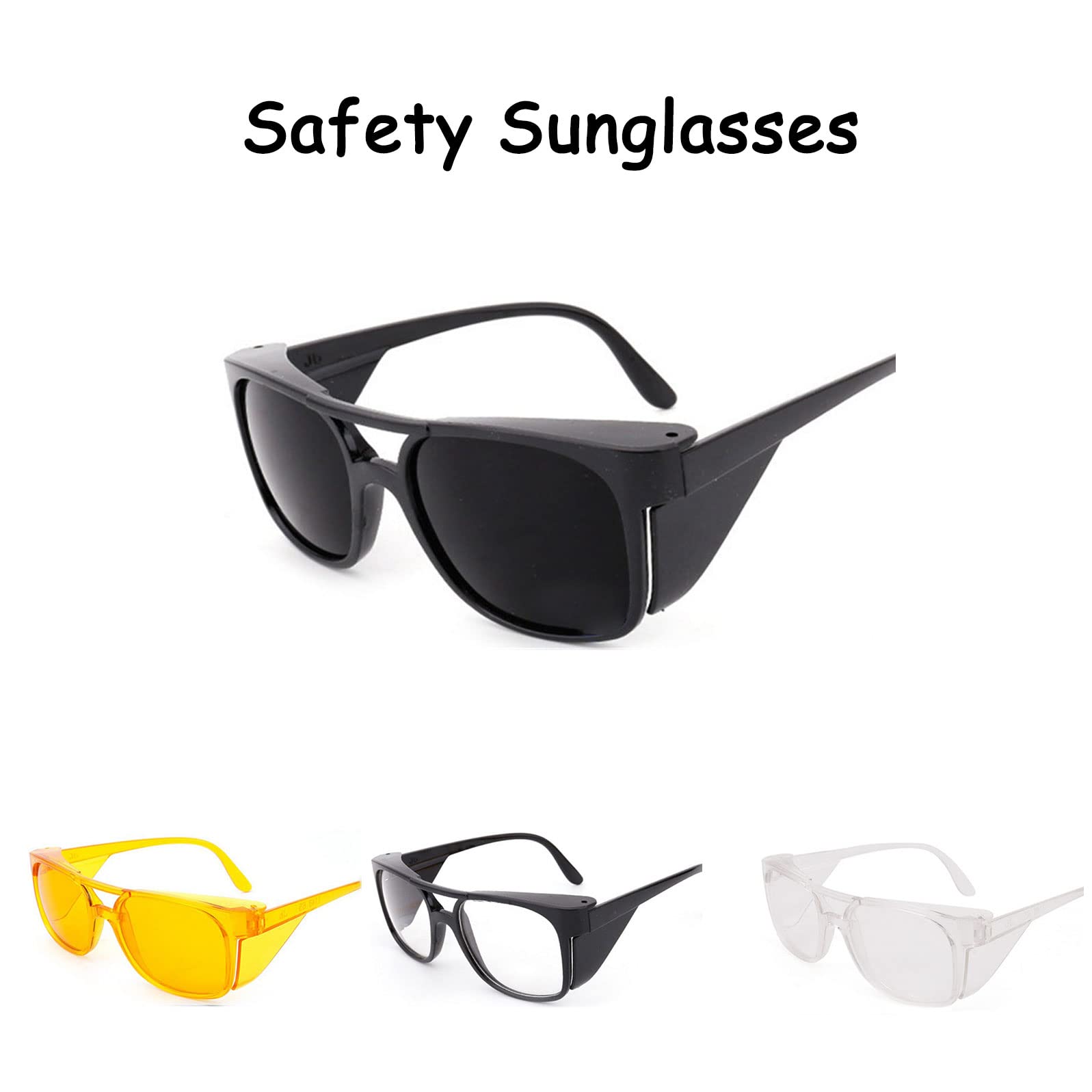Safety Protective Goggles, Anti-Scratch Welding Sunglasses Wrap-Around Lab Glasses for DIY Grinding and Cutting (Yellow) - Image 4