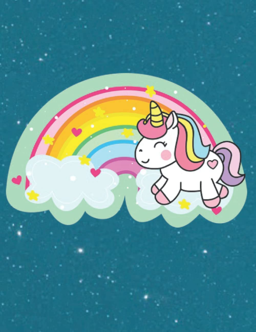 Unicorn Rainbow Sketchbook: 8.5 x 11", 120 Blank Pages Notebook for Drawing and Sketching.