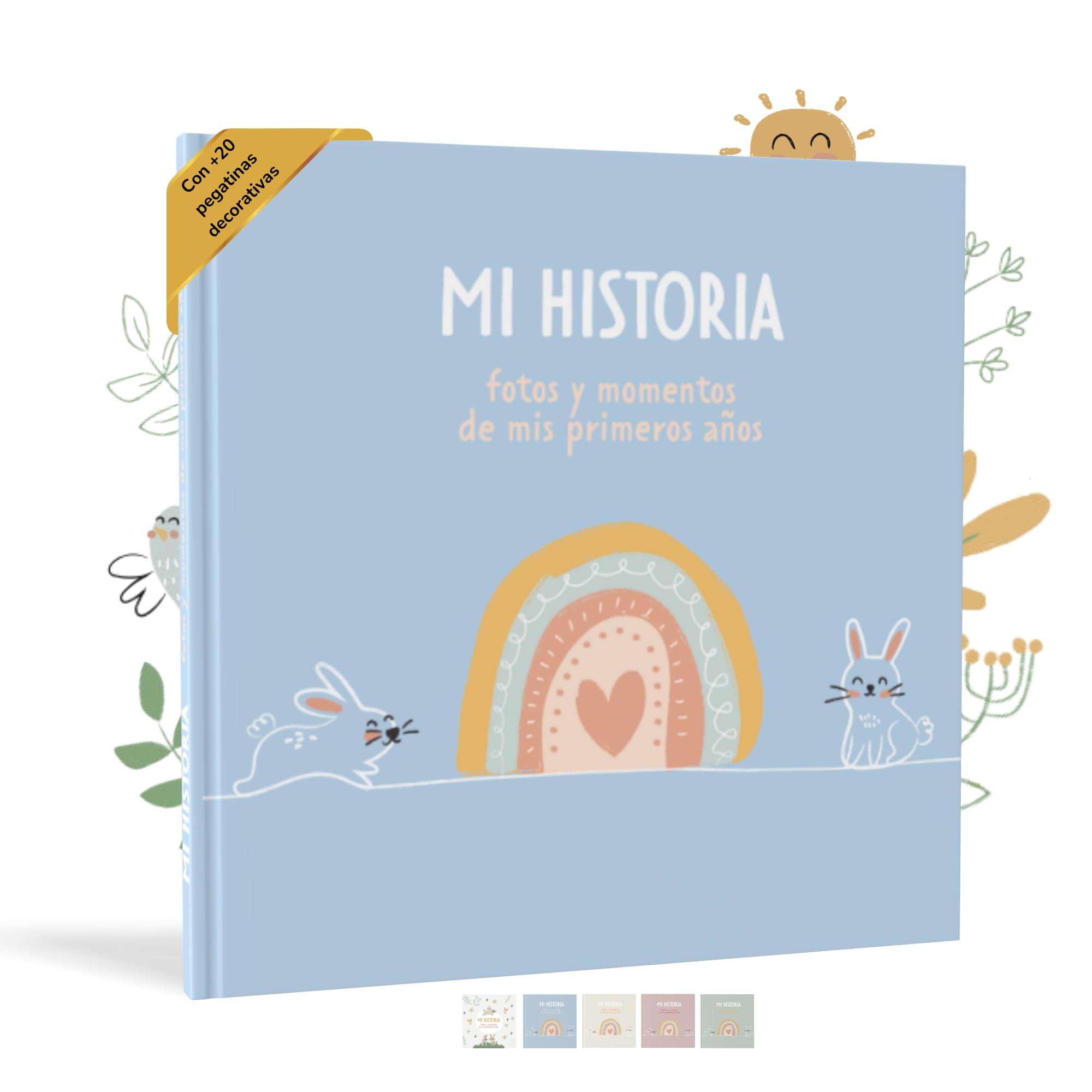 HUBORNS – Libro de recuerdos del bebé desde el nacimiento hasta los 5 años, álbum de fotos y diario para anotar momentos especiales, regalo ideal para padres primerizos y baby shower — view 21