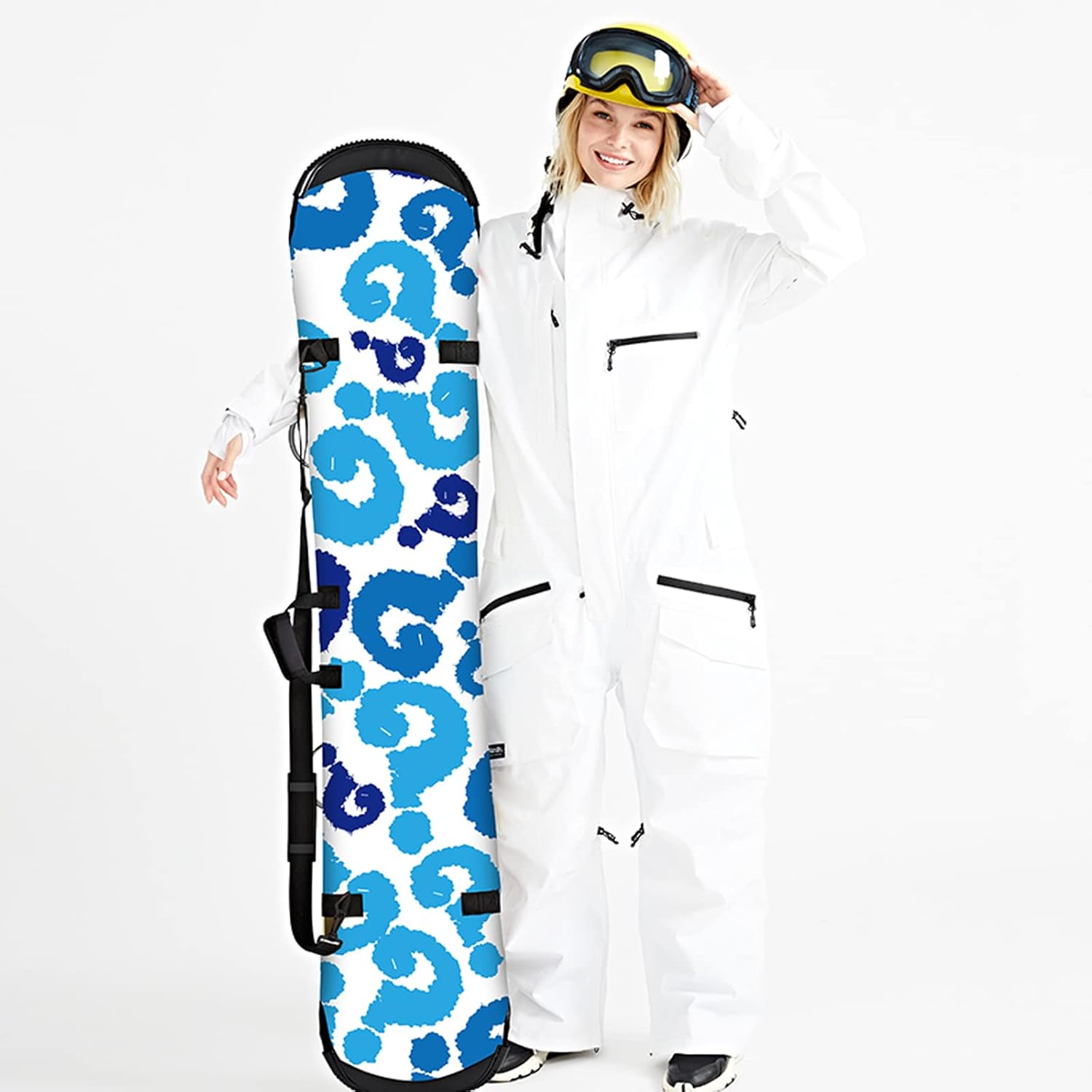 Portable Snowboard Bag Snowboard Protector One Shoulder Ski Equipment Storage Bag SBR Rubber Waterproof Wear-Resistant Fabric