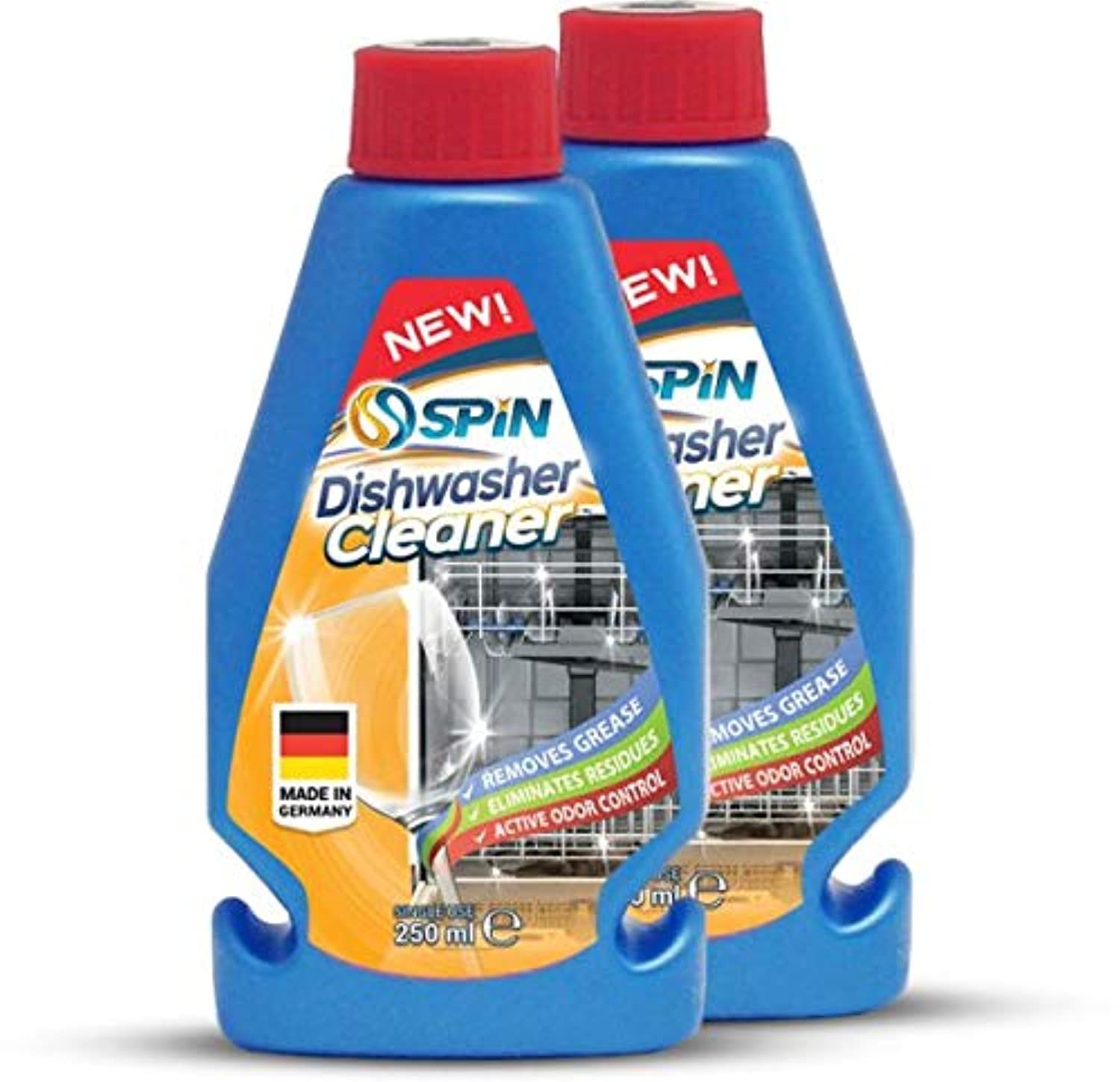 SPIN Dishwasher Machine Cleaner 250 ml x 2 - Made in Germany