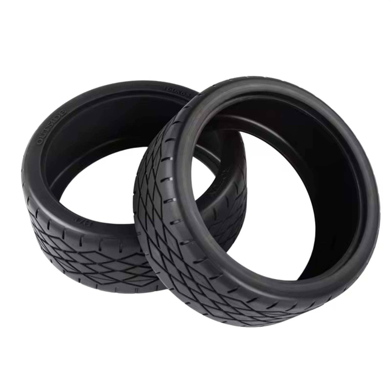 Rc Tire Jante pour Rovan pour F5 pour MCD pour XS-5 2 Pièces Pièces De Pneus De Roue en Caoutchouc Ensemble De Peau pour 1/5 Échelle Rc De Rechange De Voiture Accessoires
