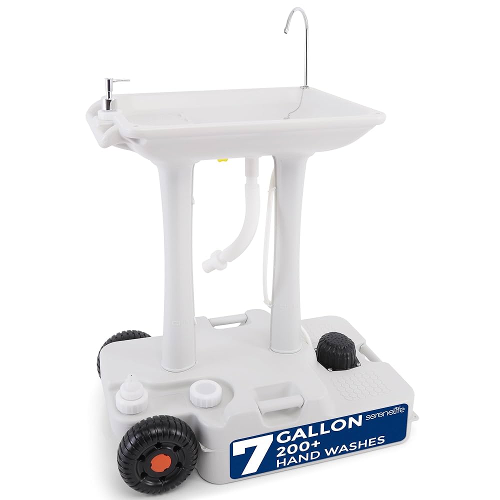 Amazon.co.jp: SereneLife ポータブルキャンプシンク 30L (7