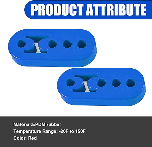 Miniatura 4 de UGSHY 2 piezas de suspensión de escape para silenciador de automóvil, 0.47 pulgadas0.472 in de diámetro de orificio de escape de goma aislada,
