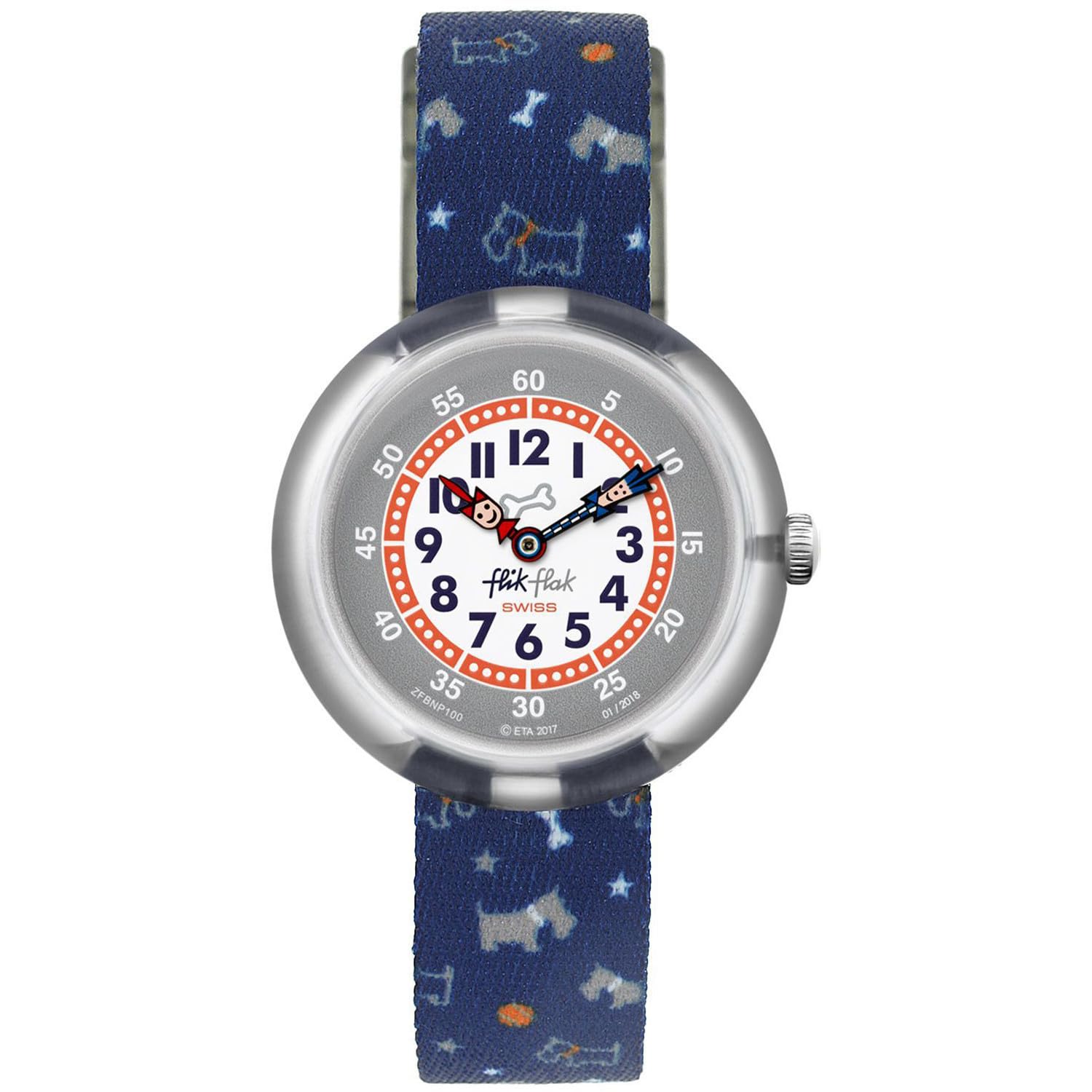 Flik Flak Jungen FBNP100 - Reloj analógico de Cuarzo con Correa de Tela